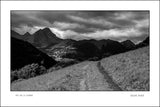 Pic de la Corne depuis Abondance en noir et blanc