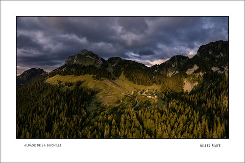 L'alpage de la Buchille vu du ciel